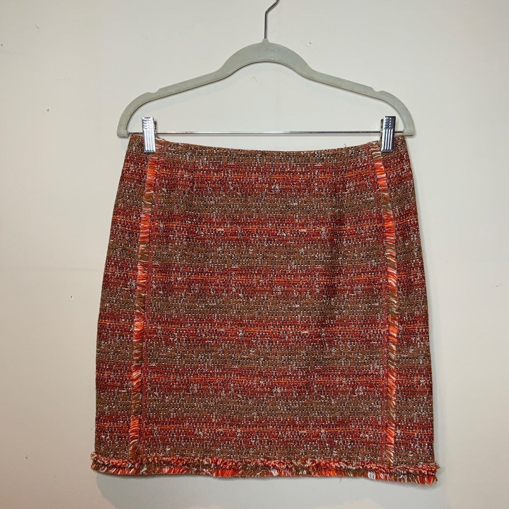 Cotton/acrylic fringe skirt